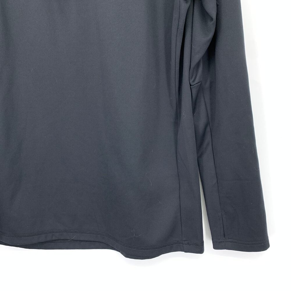 Adidas Pullover Long Sleeve Shirt Mens Size Large 1/4 Zip Black Mock Neck *FLAWS - Picture 4 of 9